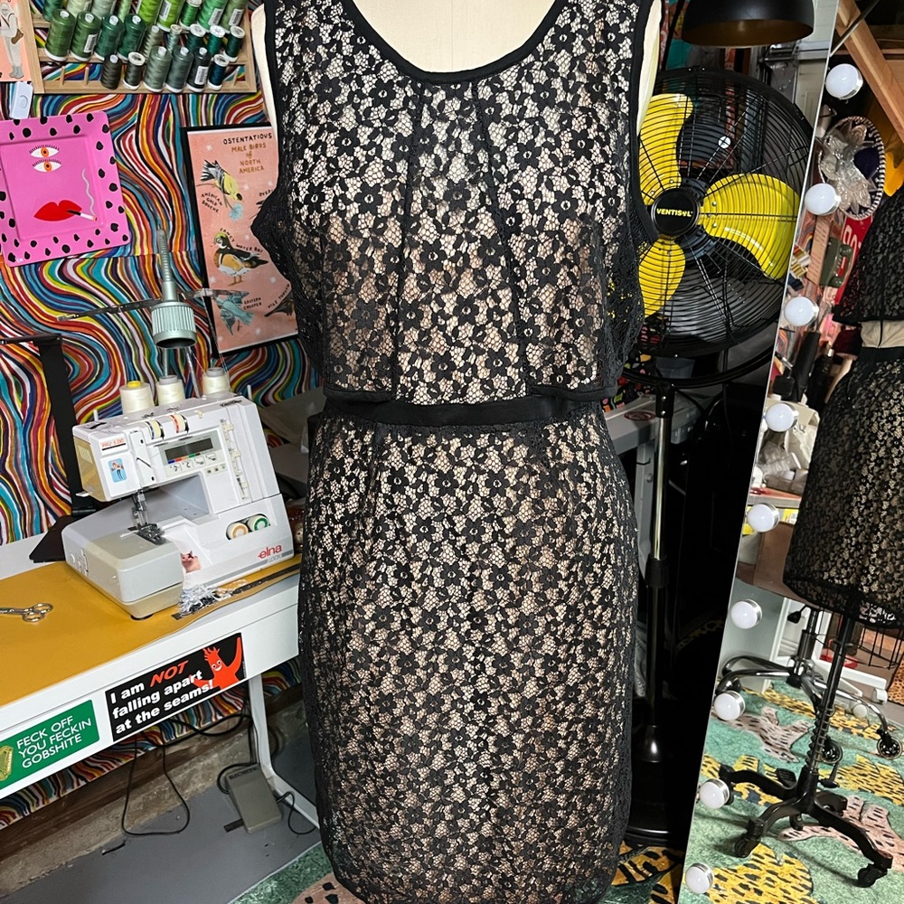 Marc Jacobs black lace sheath dress